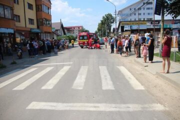 Copilul a fost lovit extrem de violent și proiectat la aproximatv 10 metri distanță