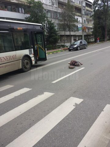 Accidentul petrecut sâmbătă, pe trecerea de pietoni din apropierea Palatului de Justiție