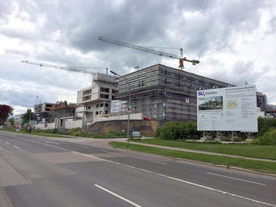 Extinderea spitalului din Heilbronn a însemnat lucrări pe o suprafață de circa 27.000 mp