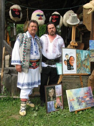 Meșterul popular Stan Dănuță și artistul plastic Florin Grosu