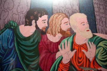 Reproducere după „Cina cea de Taină” a lui Leonardo da Vinci, cu peste un milion de mărgele