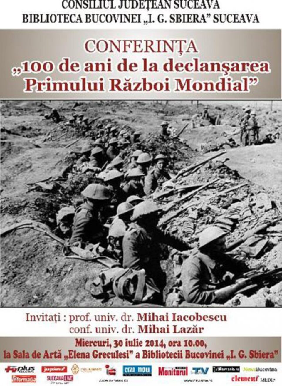 Conferința „100 de ani de la declanșarea Primului Război Mondial”