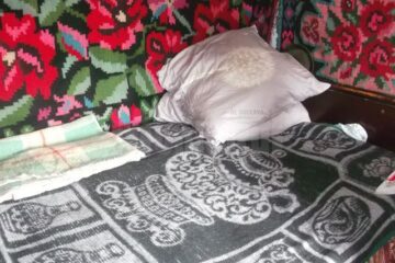 Locuința temporară în care a fost găsită bătrâna