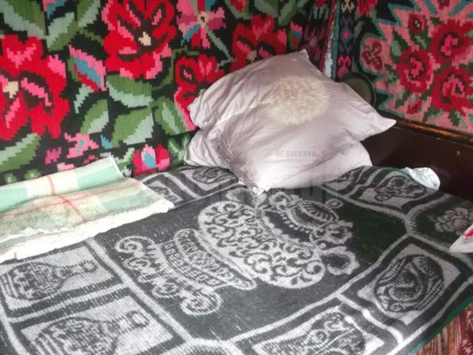 Locuința temporară în care a fost găsită bătrâna