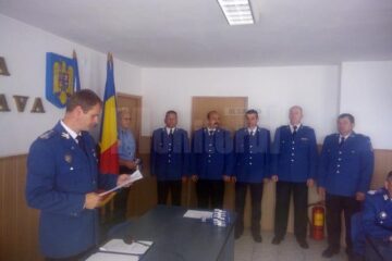 60 de jandarmi au fost înaintați ieri în grad, la îndeplinirea termenului
