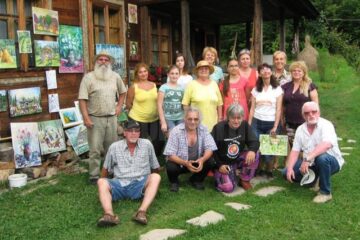Participanți la Tabăra națională de artă plastică de la Păltinoasa