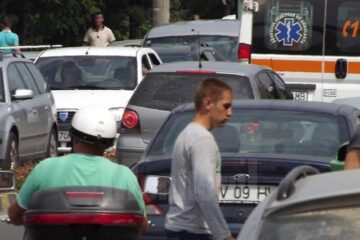 Haos în trafic pe Calea Unirii