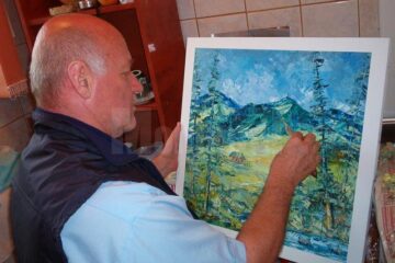 Pictorul Ioan Bodnar a participat la Tabăra Internațională de Creație Fotoart „Huțulii în pictură și fotografie”