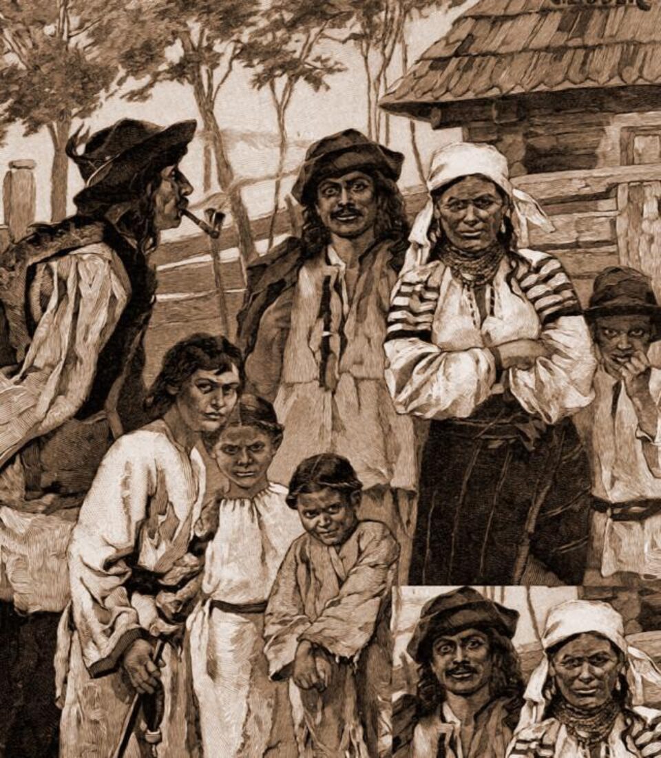 C85: Țigani din Bulea – desen de Julius Zalaty Zuber (1867-1918)