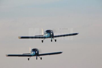 Show aviatic incendiar, la Suceava