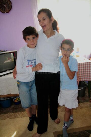 Elena Chelaru (Nuța), în vârstă de 45 de ani, mama celor cinci frați
