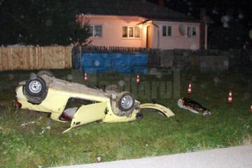 Mașina implicată în accidentul mortal de la intrarea în Vatra Dornei