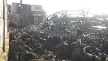 Incendiu apocaliptic la un depozit de anvelope din Rădăuți