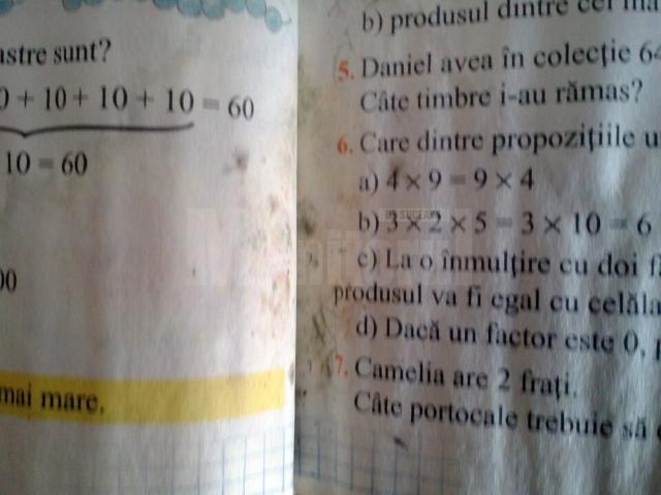 Elevi de clasa a III-a au primit manuale cu mucegai