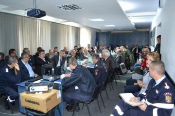 Partea teoretica a exercițiului s-a desfășurat joi, la sediul ISU Suceava