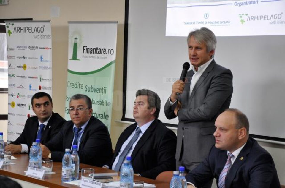 Ministrul Fondurilor Europene, Eugen Teodorovici, s-a întâlnit ieri, la Suceava, cu reprezentanții mediului de afaceri și cu primarii din județ