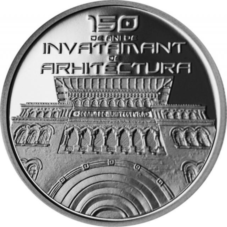 Emisiunea numismatică „150 de ani de învățământ de arhitectură în România”