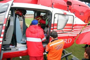 Elicopterul SMURD a preluat copilul de la Suceava pentru a/l transporta la Spitalul de Copii „Sfânta Maria” din Iași