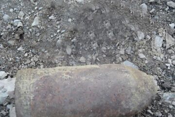 Proiectil din al Doilea Război Mondial, găsit la Dornești