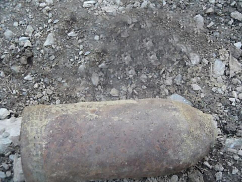 Proiectil din al Doilea Război Mondial, găsit la Dornești