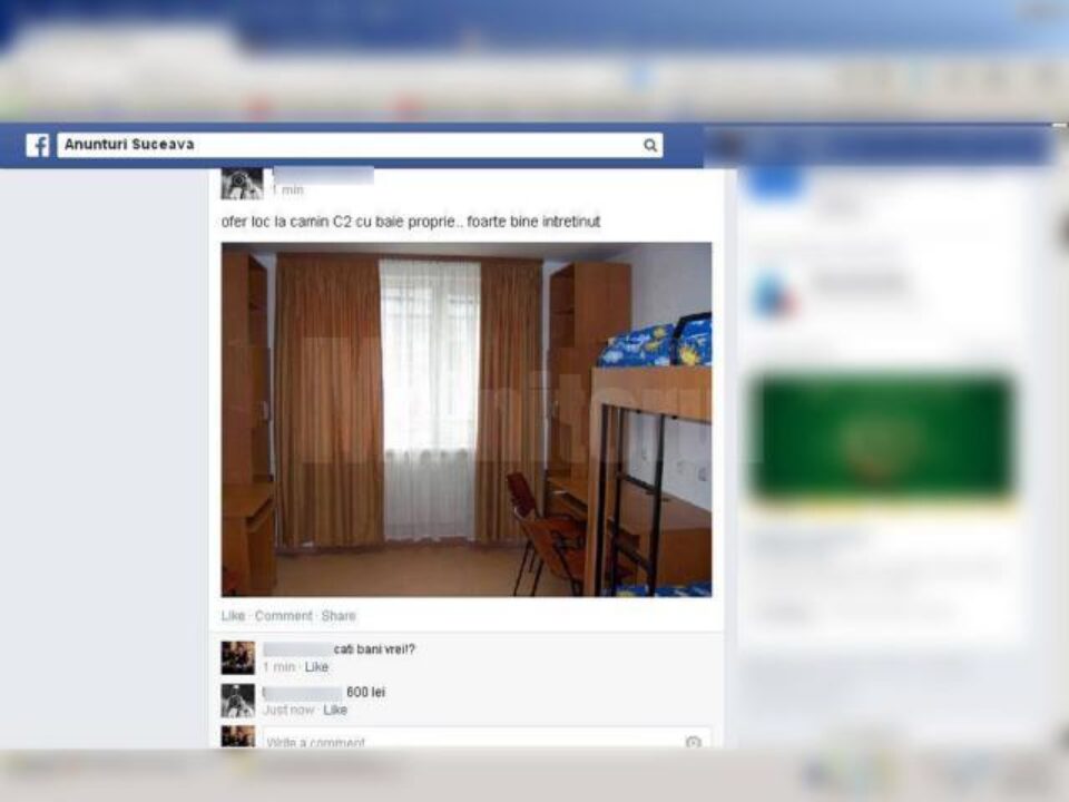 Anunț postat de un student USV miercuri, 8 octombrie