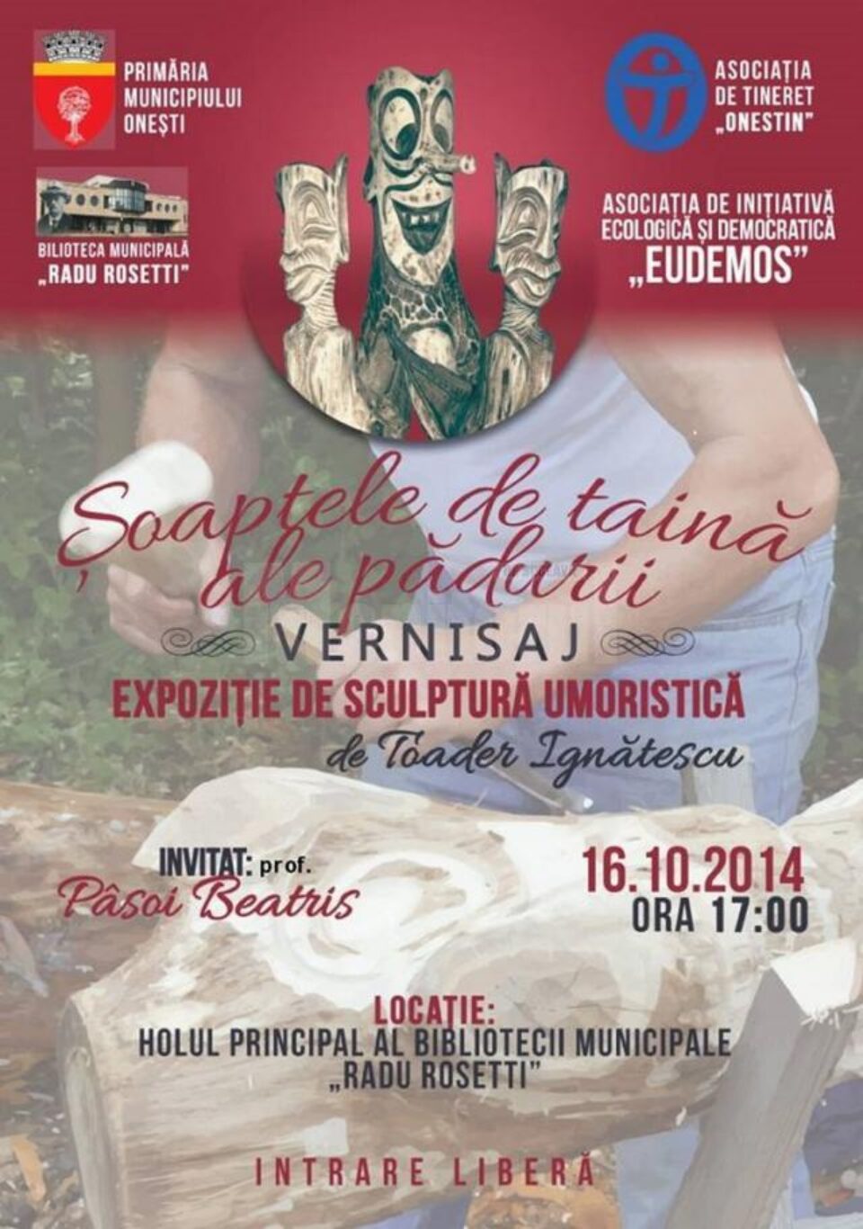 Expoziția de sculptură umoristică „Șoaptele de taină ale pădurii”
