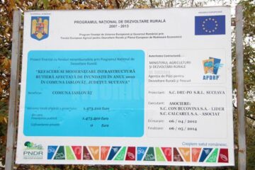 În Iaslovăț a fost inaugurat un drum modernizat de firmele Con Bucovina și Calcarul cu fonduri europene