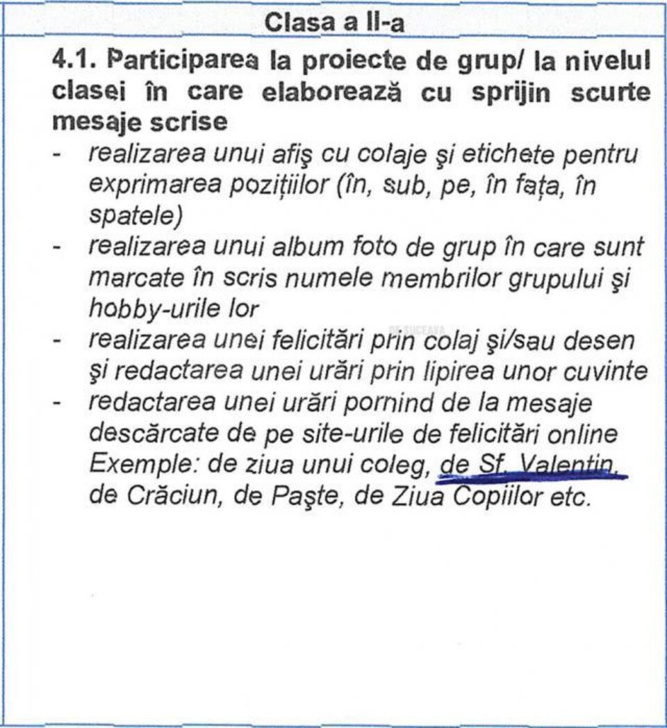 Exemple de activități din programă, ce cuprind Halloween și Sf. Valentin