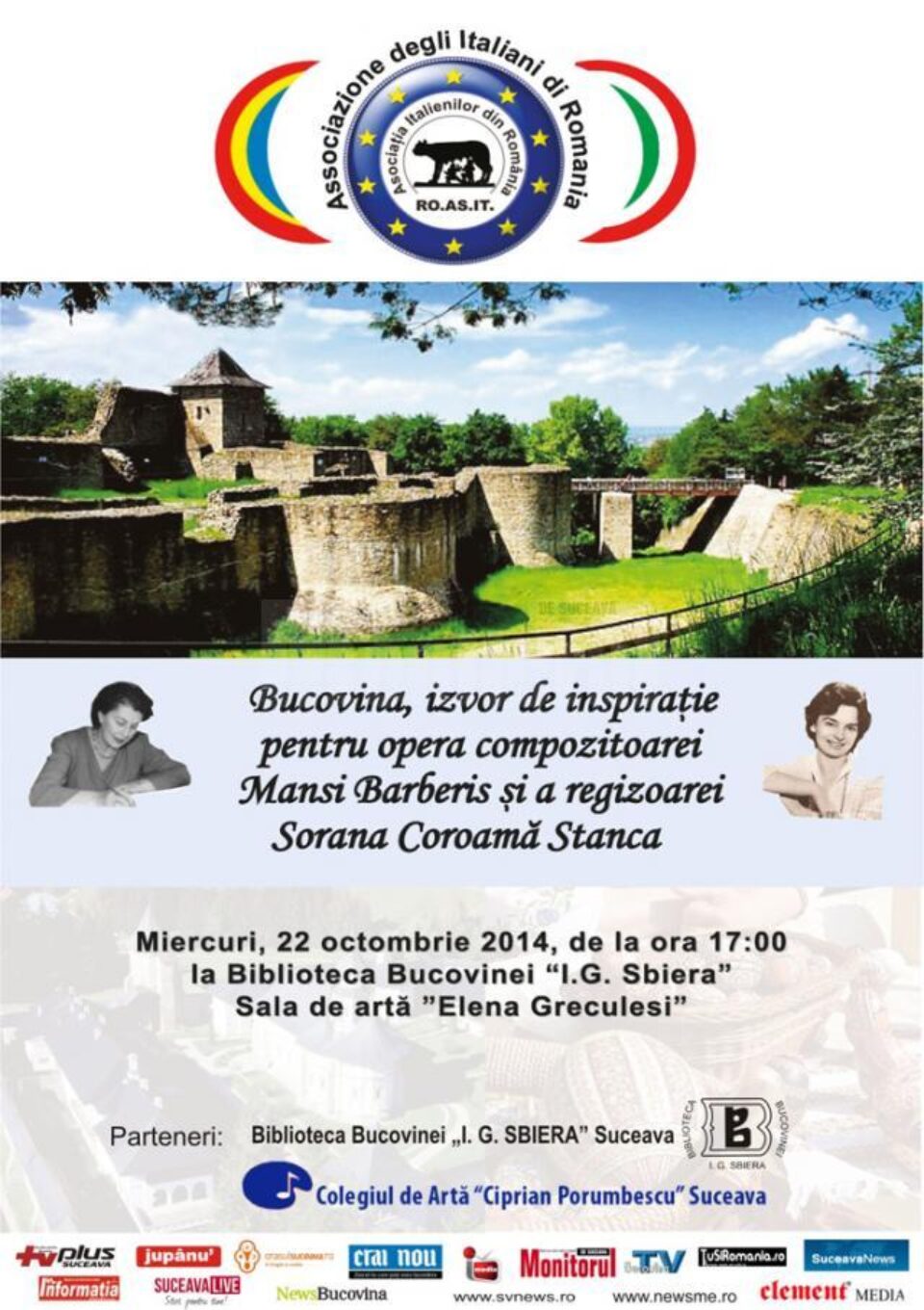 „Bucovina, izvor de inspirație pentru opera compozitoarei Mansi Barberis și a regizoarei Sorana Coroamă Stanca” „Bucovina, izvor de inspirație pentru opera compozitoarei Mansi Barberis și a regizoarei Sorana Coroamă Stanca”