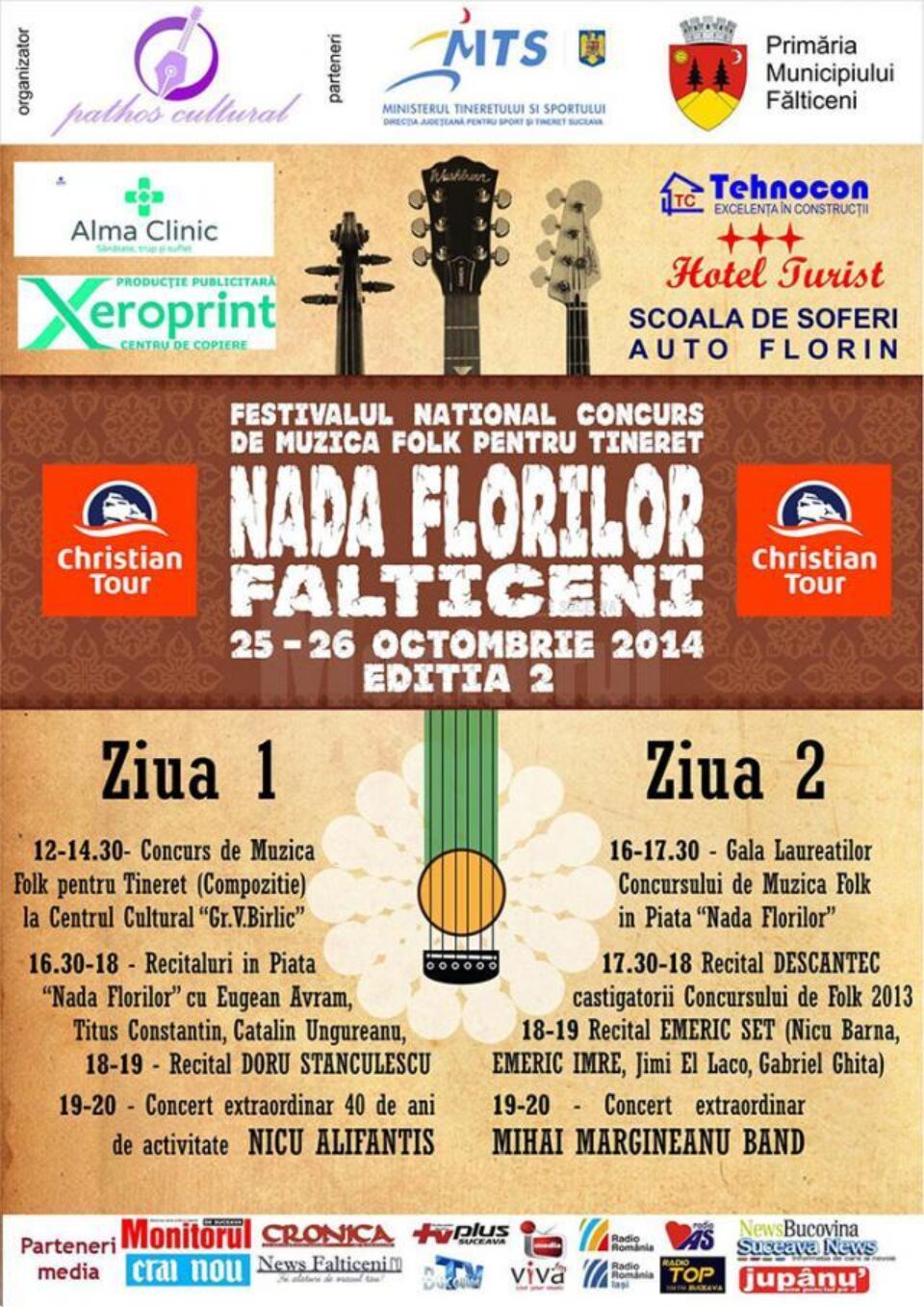 Festivalul Național Concurs de Muzică Folk pentru Tineret „Nada Florilor”, la Fălticeni Festivalul Național Concurs de Muzică Folk pentru Tineret „Nada Florilor”, la Fălticeni