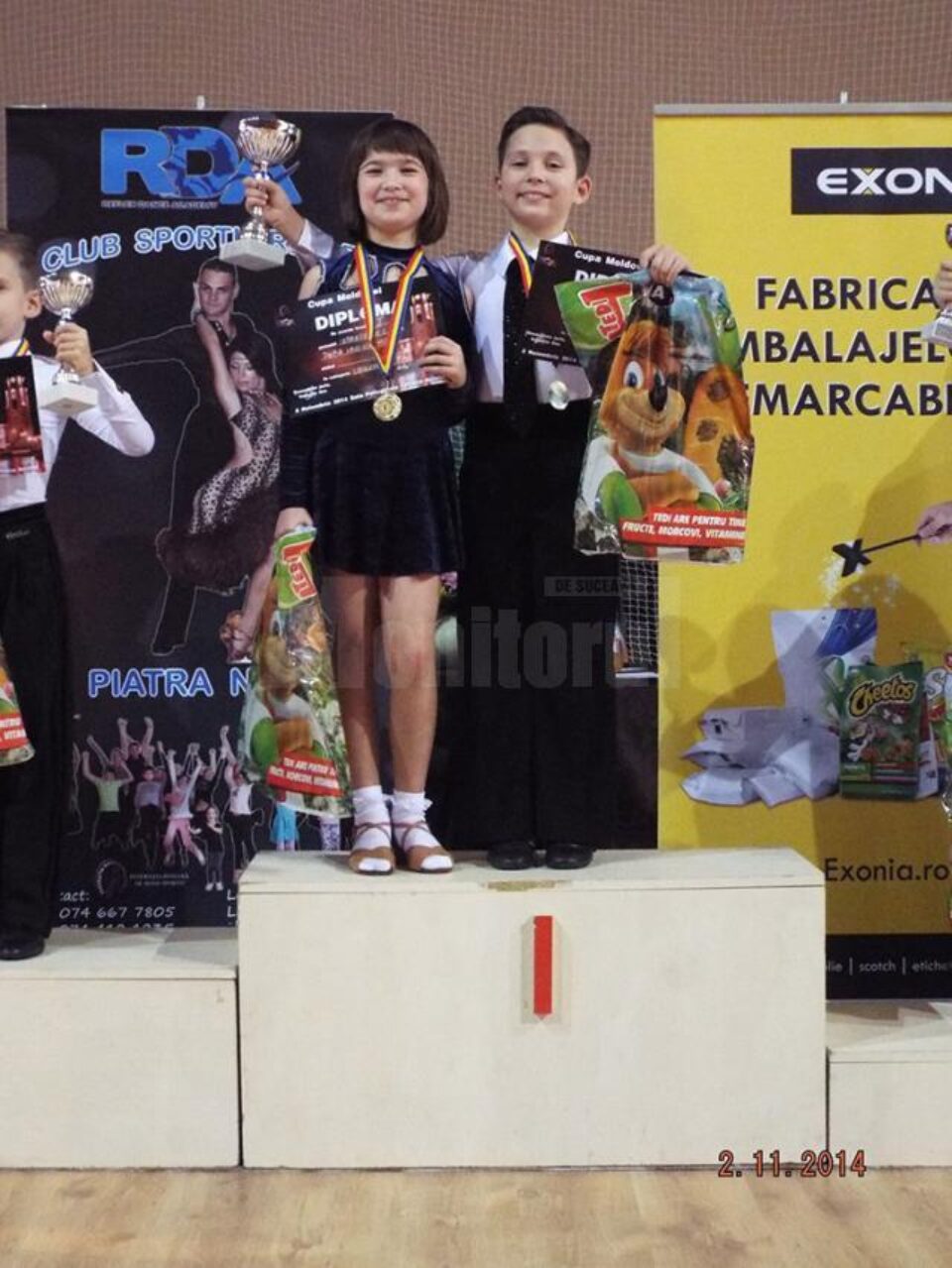 Iarina Maria Popa și Cristian Istrătoaie, locul I categoria 8-9 ani