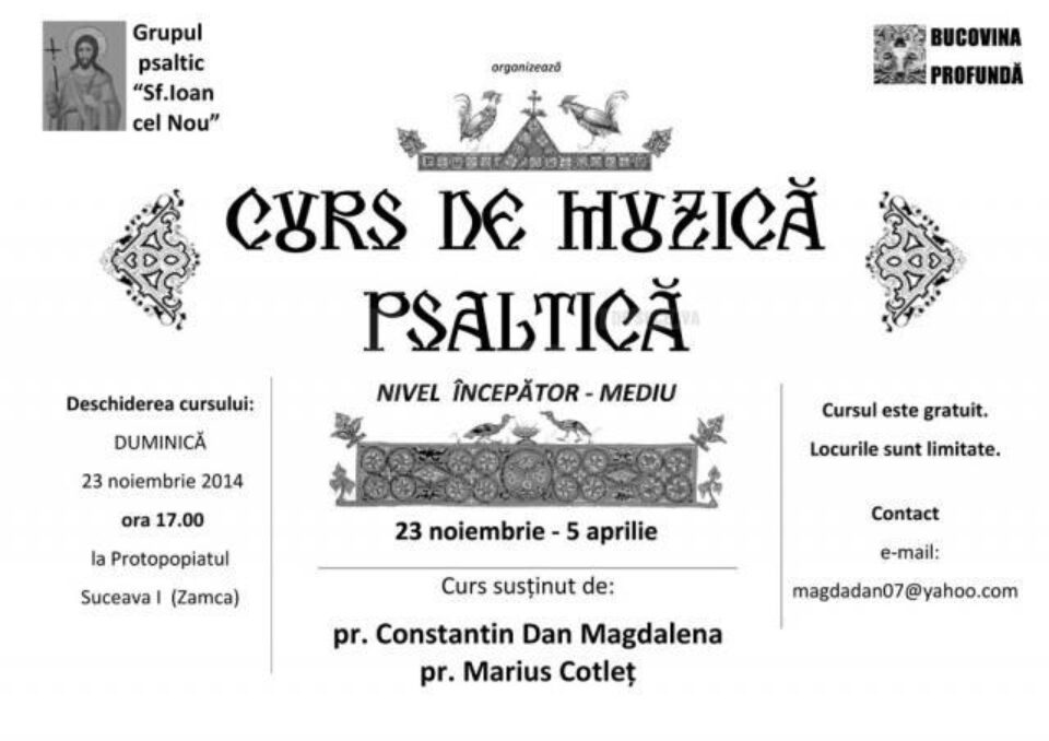 Curs de muzică psaltică