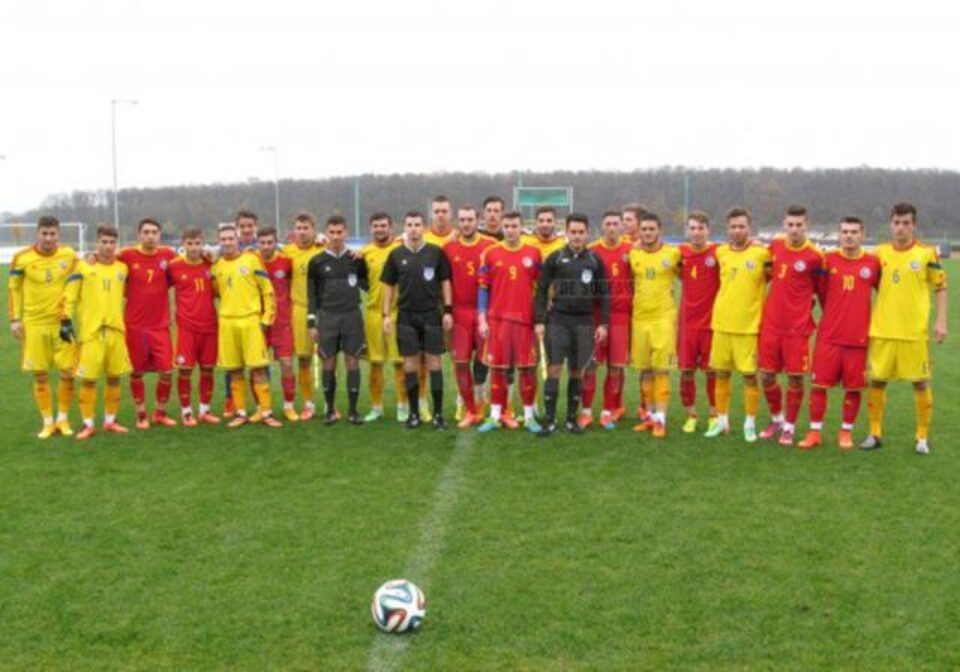 Andrei Cerlincă (nr. 7 în galben) a debutat cu gol la naționala de tineret