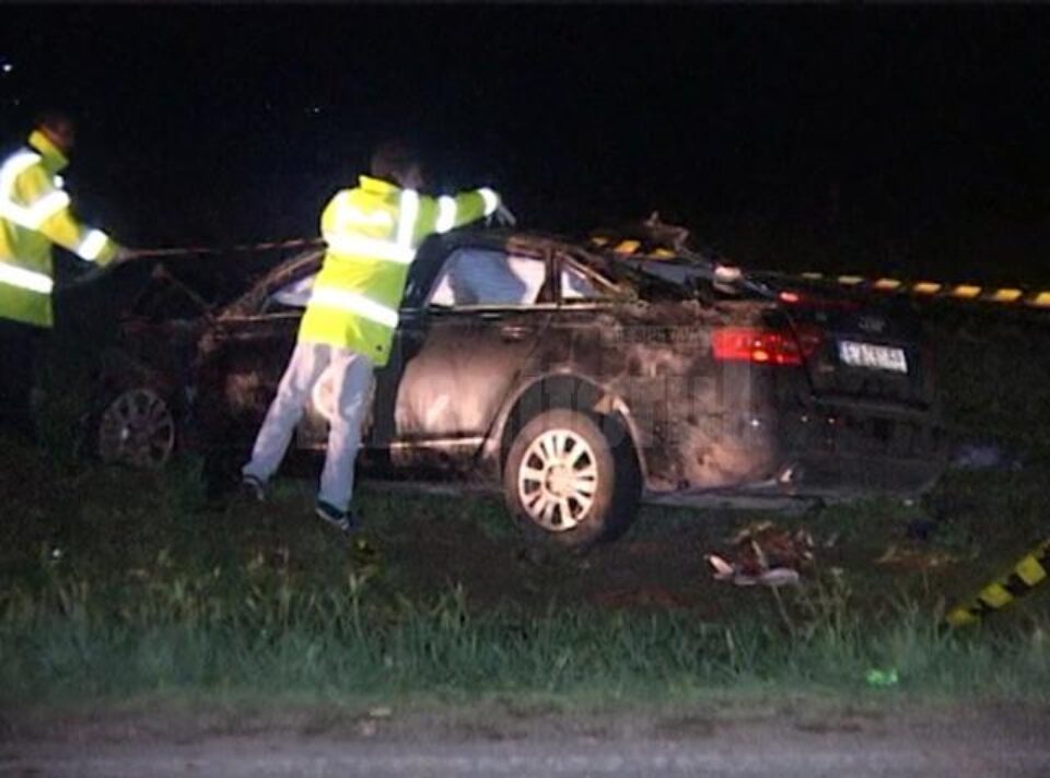 Mașina în care se aflau membrii familiei Nistor