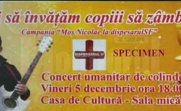 Concert umanitar de colinde la Sala Mică a Casei de Cultură Suceava