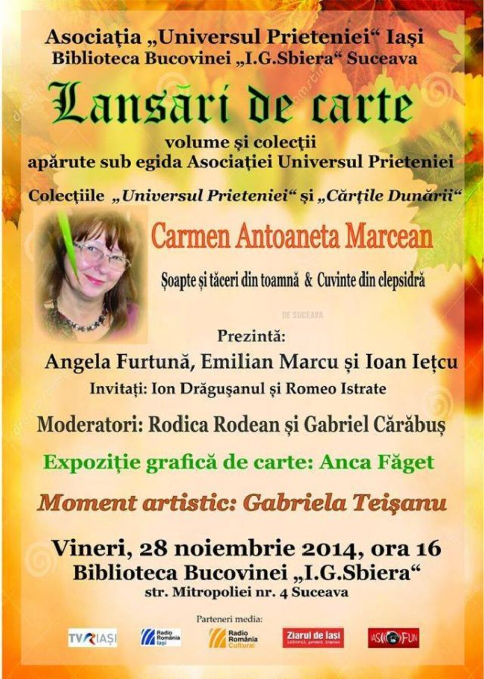 Lansarea cărților „Șoapte și tăceri din toamnă” & „Cuvinte din clepsidră”
