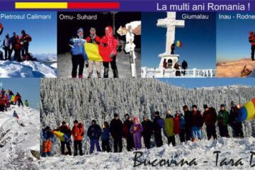 Drapelul României va fi arborat pe patru vârfuri din Țara Dornelor
