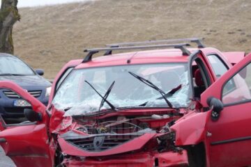 Tânărul de 22 de ani conducea un autoturism Dacia Logan