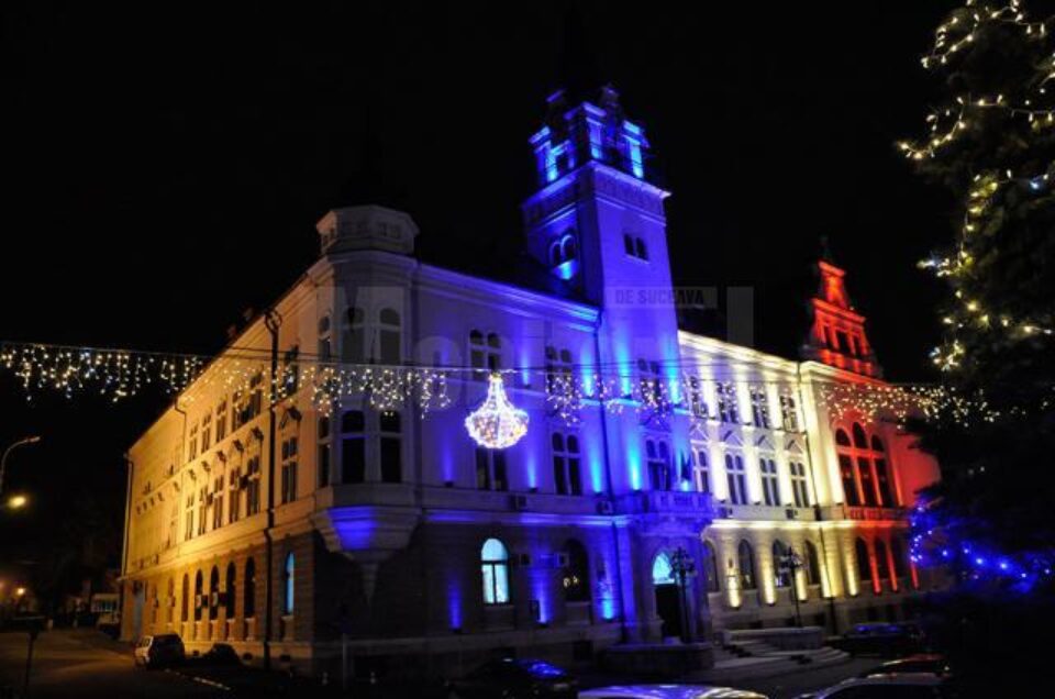 Sucevenii vor avea parte în fiecare seară de spectacole de sunet și lumini la Palatul Administrativ