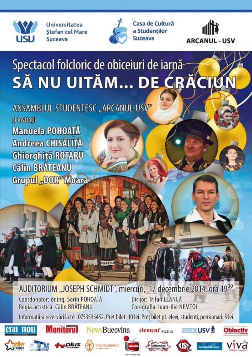 Spectacolul „Să nu uităm... de Crăciun” cu Ansamblul „Arcanul USV”