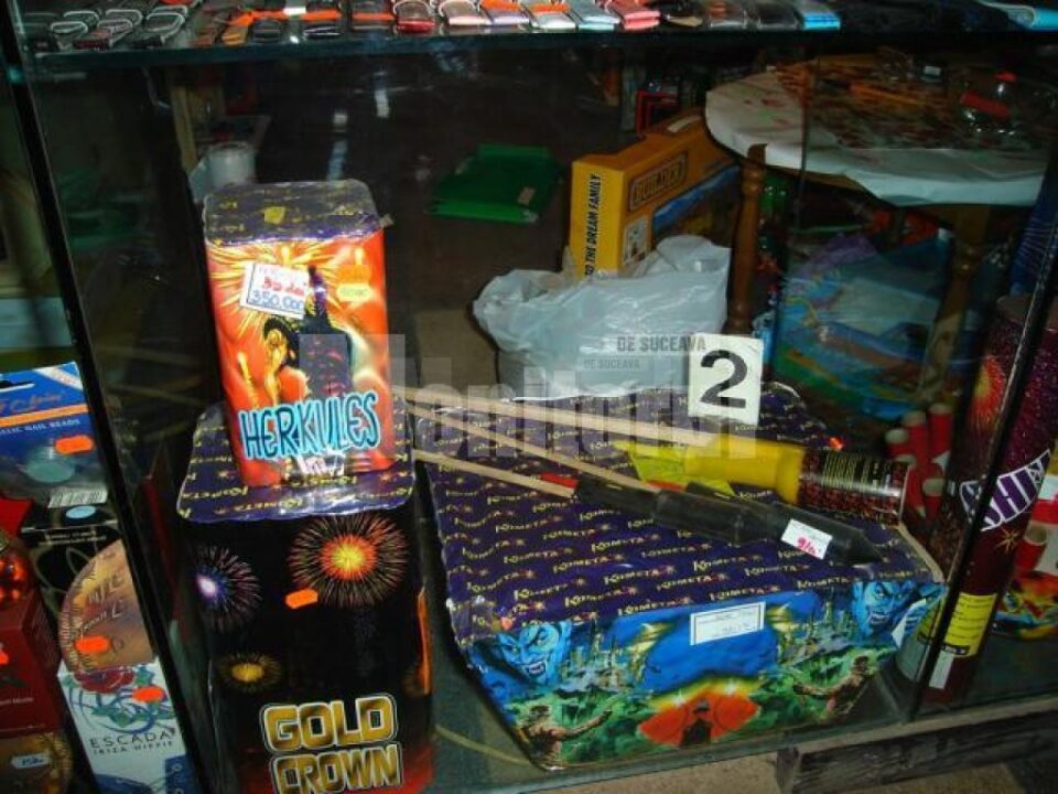 Articole pirotehnice confiscate