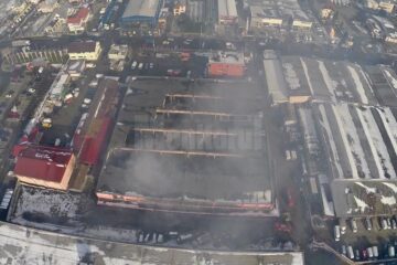 Cum arată centrul comercial „Rozita”, după incendiu. Filmare aeriană