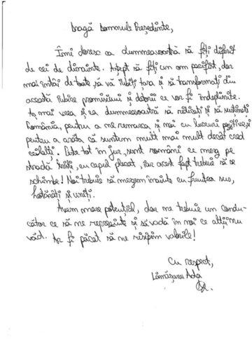 Elevii Școlii Gimnaziale Nr. 3 Suceava i-au scris președintelui României