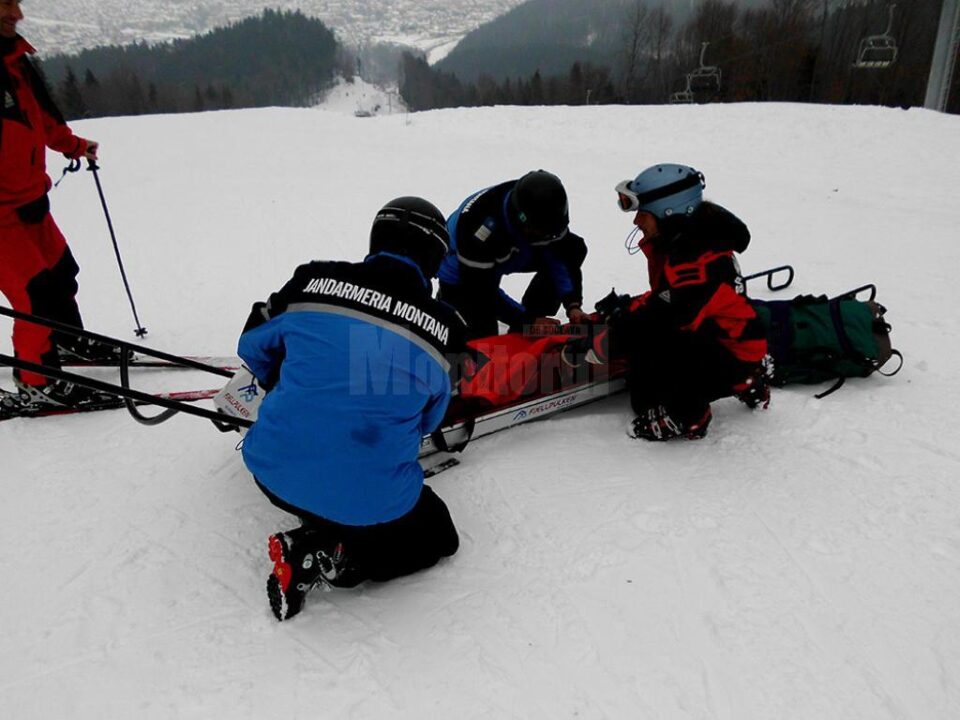 Jandarmii montani și salvamontiștii au acordat ajutor persoanelor rănite pe pârtii