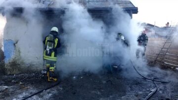 Casa în care a pierit bătrânul de 91 de ani, la Siminicea