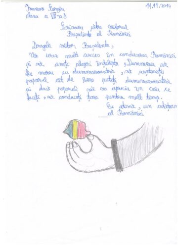 Elevii Școlii Gimnaziale Nr. 3 Suceava i-au scris președintelui României