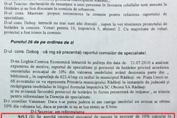 Relațiile dintre Primăria Rădăuți și avocata Marinela Prodan au devenit posibile în urma aprobării unei Hotărâri de Consiliu Local