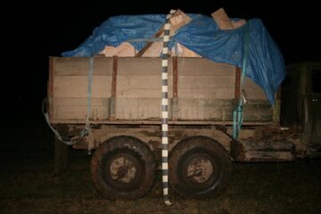 Camionul încărcat cu țigările de contrabandă