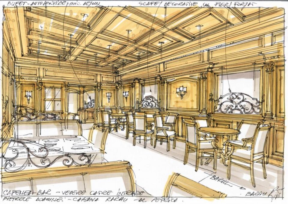Barul viitorului restaurant din cabana Rarău