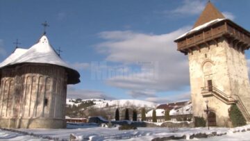 Albinele care au salvat Mănăstirea Humorului de la pârjol, pictate cu aur pe scutul comunei